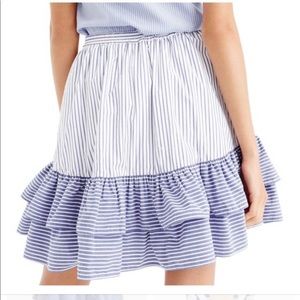 J Crew striped tiered skirt!